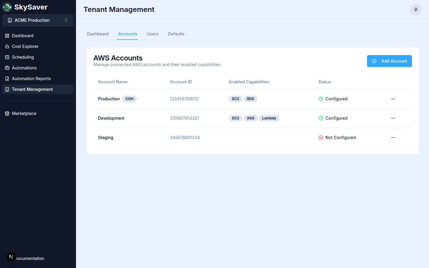 Add Account Button
